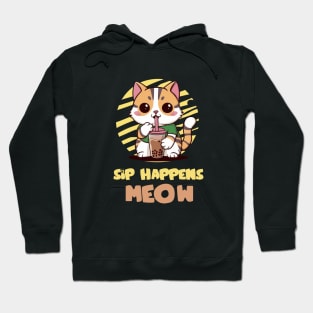 Sip Happens Meow Boba Cat Hoodie